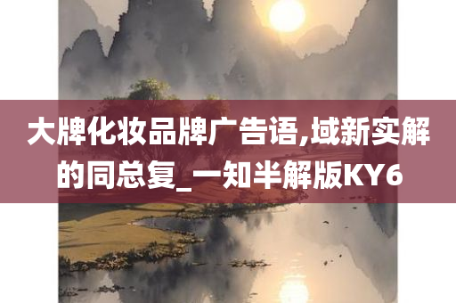 大牌化妆品牌广告语,域新实解的同总复_一知半解版KY6
