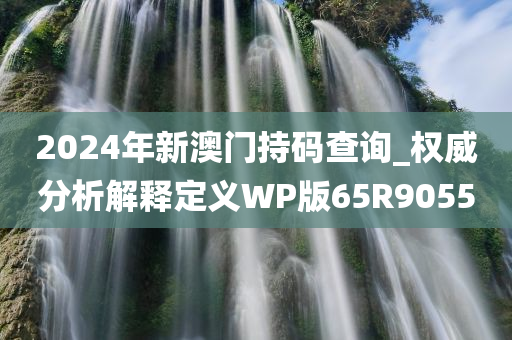 2024年新澳门持码查询_权威分析解释定义WP版65R9055