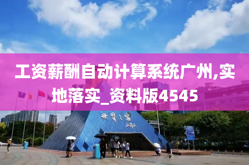 工资薪酬自动计算系统广州,实地落实_资料版4545