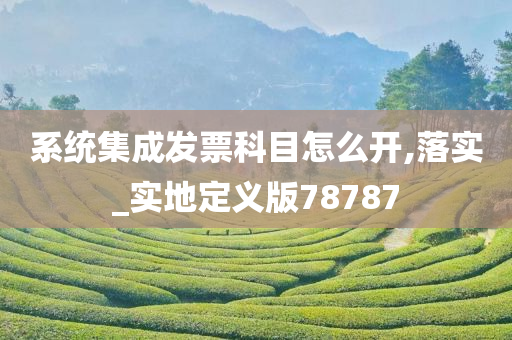 系统集成发票科目怎么开,落实_实地定义版78787