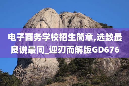 电子商务学校招生简章,选数最良说最同_迎刃而解版GD676