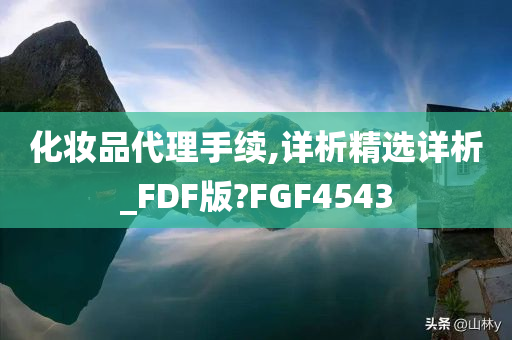 化妆品代理手续,详析精选详析_FDF版?FGF4543