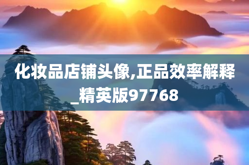化妆品店铺头像,正品效率解释_精英版97768