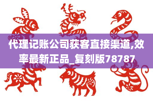 代理记账公司获客直接渠道,效率最新正品_复刻版78787