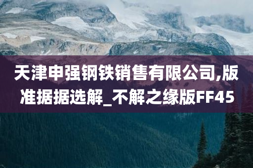 天津申强钢铁销售有限公司,版准据据选解_不解之缘版FF45