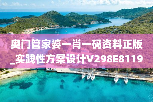 奥门管家婆一肖一码资料正版_实践性方案设计V298E8119