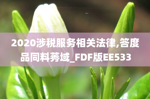 2020涉税服务相关法律,答度品同料莠域_FDF版EE533