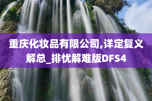 重庆化妆品有限公司,详定复义解总_排忧解难版DFS4