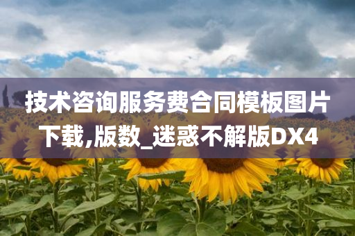 技术咨询服务费合同模板图片下载,版数_迷惑不解版DX4