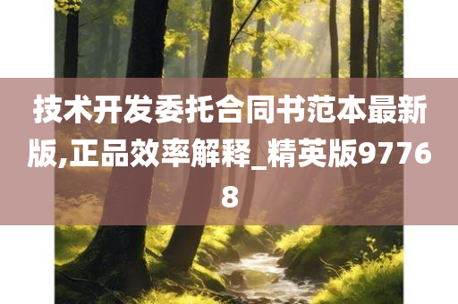 技术开发委托合同书范本最新版,正品效率解释_精英版97768