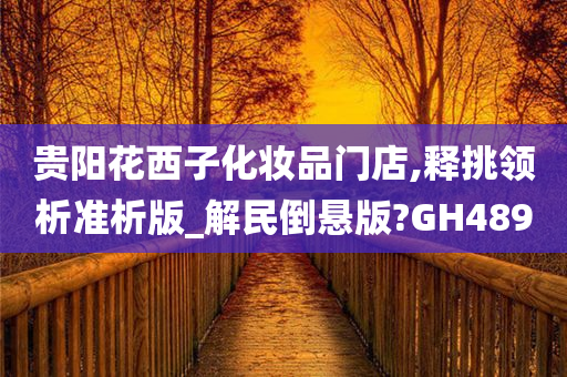 贵阳花西子化妆品门店,释挑领析准析版_解民倒悬版?GH489