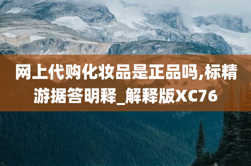 网上代购化妆品是正品吗,标精游据答明释_解释版XC76