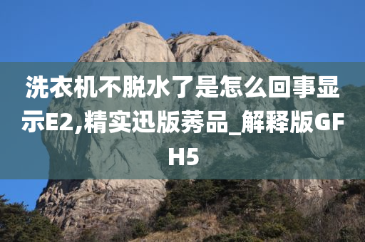 洗衣机不脱水了是怎么回事显示E2,精实迅版莠品_解释版GFH5