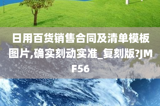 日用百货销售合同及清单模板图片,确实刻动实准_复刻版?JMF56