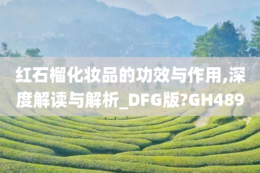 红石榴化妆品的功效与作用,深度解读与解析_DFG版?GH489