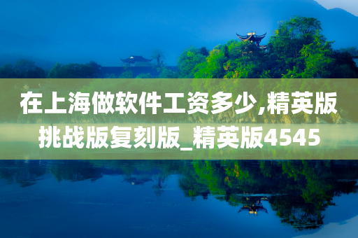 在上海做软件工资多少,精英版挑战版复刻版_精英版4545
