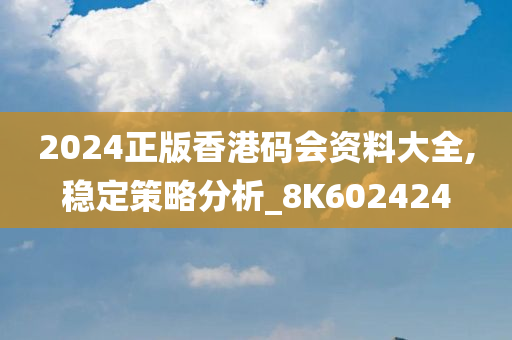 2024正版香港码会资料大全,稳定策略分析_8K602424