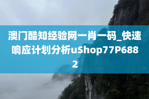 澳门酷知经验网一肖一码_快速响应计划分析uShop77P6882