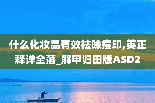 什么化妆品有效祛除痘印,英正释详全落_解甲归田版ASD2