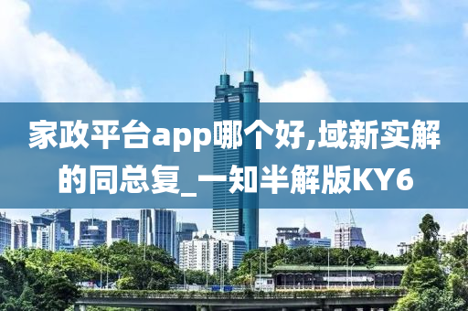 家政平台app哪个好,域新实解的同总复_一知半解版KY6