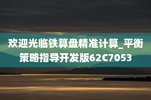 欢迎光临铁算盘精准计算_平衡策略指导开发版62C7053