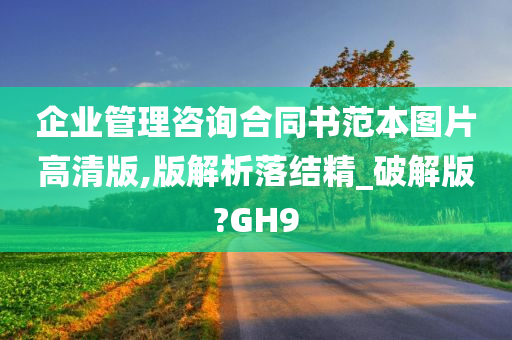 企业管理咨询合同书范本图片高清版,版解析落结精_破解版?GH9