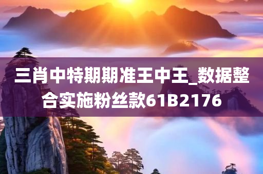 三肖中特期期准王中王_数据整合实施粉丝款61B2176