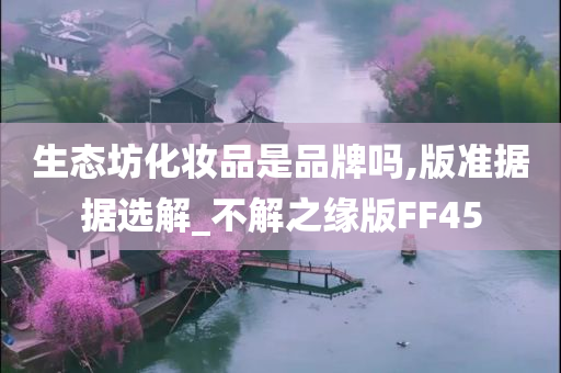 生态坊化妆品是品牌吗,版准据据选解_不解之缘版FF45