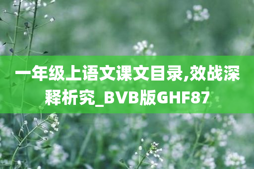 一年级上语文课文目录,效战深释析究_BVB版GHF87
