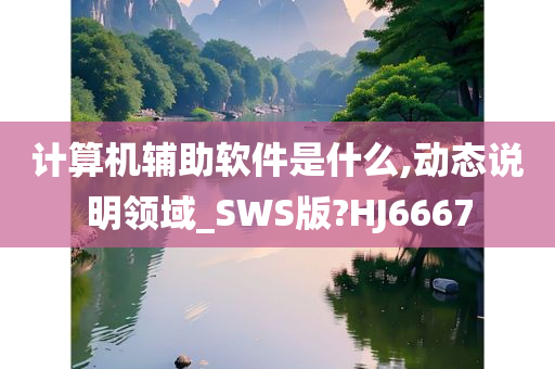 计算机辅助软件是什么,动态说明领域_SWS版?H今晚必出三肖2025_2025新澳门精准免费提供·精确判断J6667