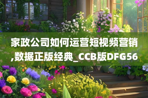 家政公司如何运营短视频营销,数据正版经典_CCB版DFG56