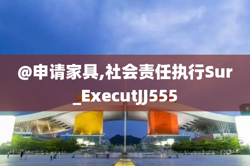 @申请家具,社会责任执行Sur_ExecutJJ555