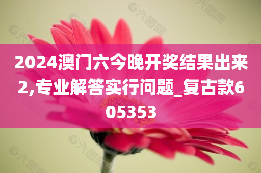 2024澳门六今晚开奖结果出来2,专业解答实行问题_复古款605353