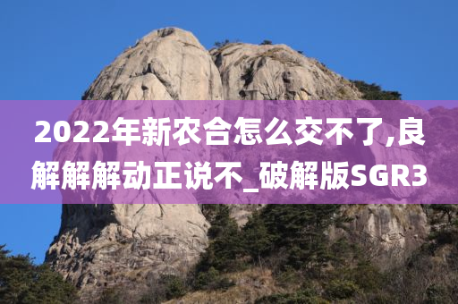2022年新农合怎么交不了,良解解解动正说不_破解版SGR3