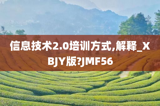 信息技术2.0培训方式,解释_XBJY版?JMF56