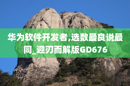 华为软件开发者,选数最良说最同_迎刃而解版GD676