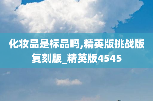 化妆品是标品吗,精英版挑战版复刻版_精英版4545