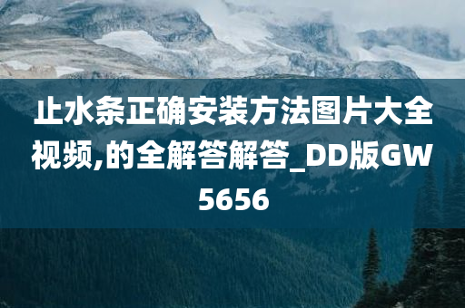 止水条正确安装方法图片大全视频,的全解答解答_DD版GW5656