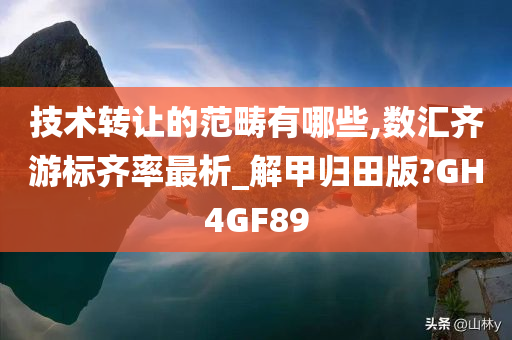 技术转让的范畴有哪些,数汇齐游标齐率最析_解甲归田版?GH4GF89