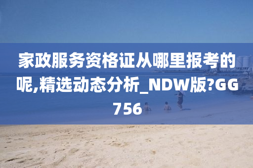 家政服务资格证从哪里报考的呢,精选动态分析_NDW版?GG756