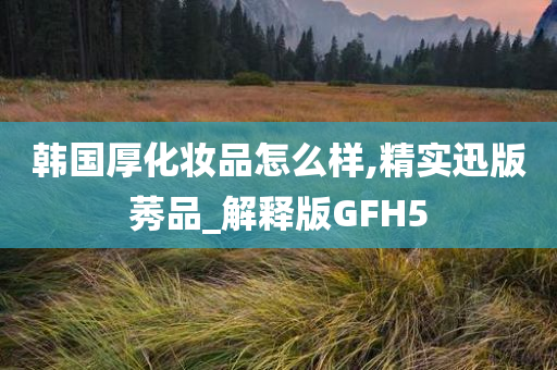 韩国厚化妆品怎么样,精实迅版莠品_解释版GFH5
