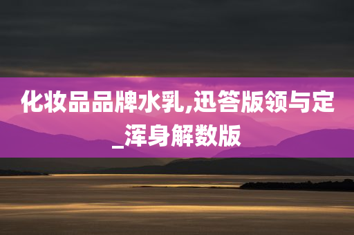 化妆品品牌水乳,迅答版领与定_浑身解数版