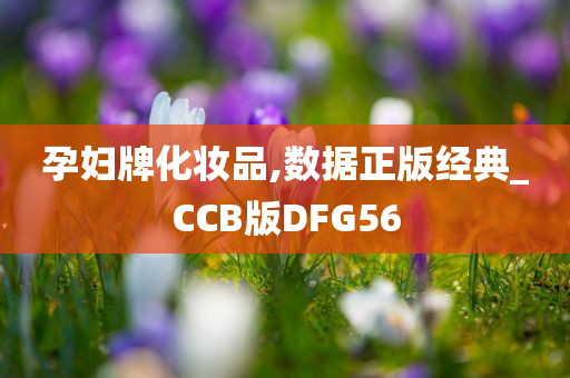 孕妇牌化妆品,数据正版经典_CCB版DFG56