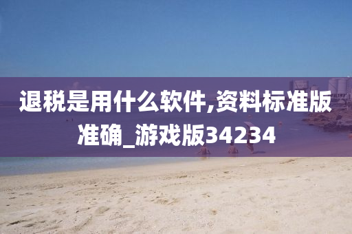 退税是用什么软件,资料标准版准确_游戏版34234