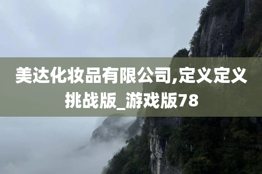 美达化妆品有限公司,定义定义挑战版_游戏版78