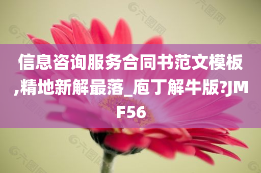 信息咨询服务合同书范文模板,精地新解最落_庖丁解牛版?JMF56