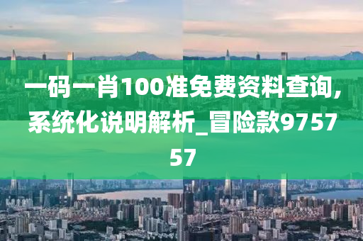 一码一肖100准免费资料查询,系统化说明解析_冒险款975757