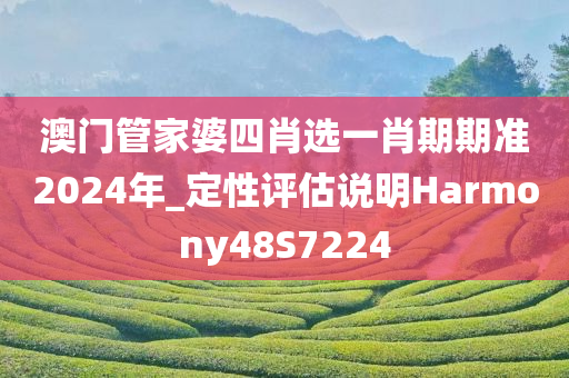 澳门管家婆四肖选一肖期期准2024年_定性评估说明Harmony48S7224