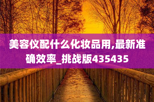 美容仪配什么化妆品用,最新准确效率_挑战版435435
