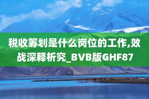 税收筹划是什么岗位的工作,效战深释析究_BVB版GHF87